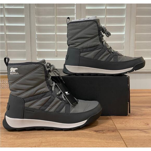 Sorel Women Whitney II Short Lace Waterproof Boot Quarry Size 12 NIB Lightweight - Picture 3 of 13